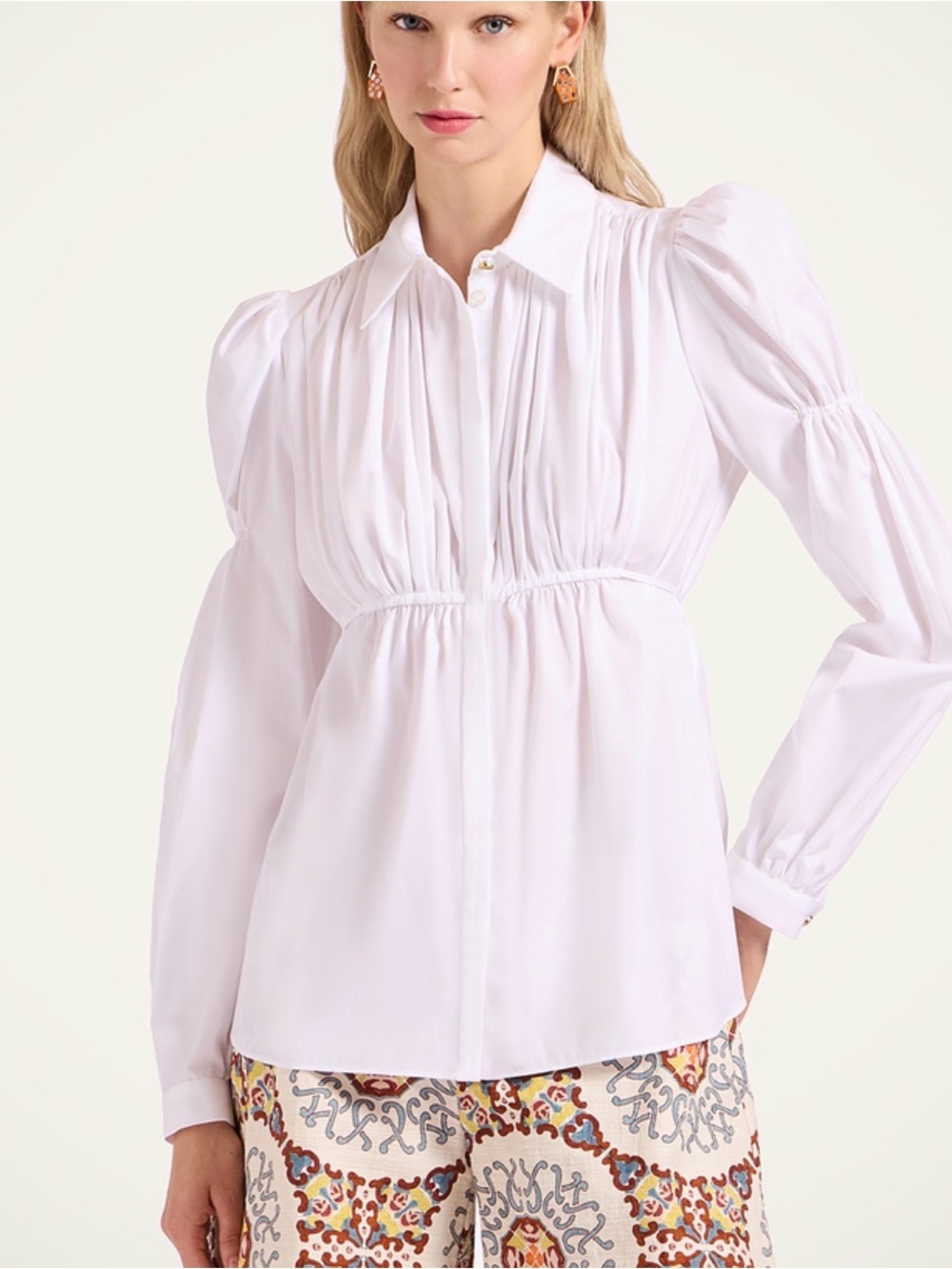 LA DOUBLEJ Franca Shirt - Solid White in Tailor Poplin